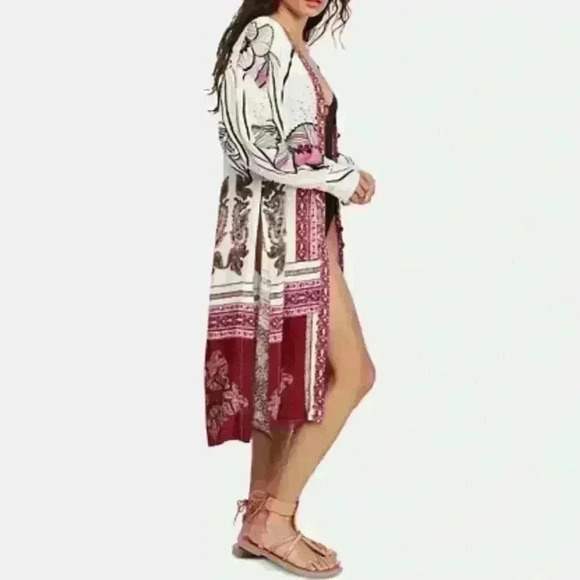 Free People C’est Moi Maxi Kimono Size Large - Picture 3 of 12